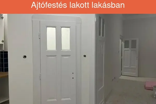 Ajtófestés lakott lakásban